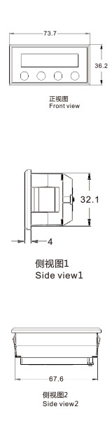 磁性位移測量儀MA06E三視效果圖